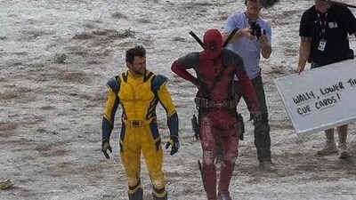 Sharing a photograph of himself and Hugh Jackman having a pleasant chat with a Predator, he captioned: “Deadpool began with a leak. So I’m joining in..." Sharing a photograph of himself and Hugh Jackman having a pleasant chat with a Predator, he captioned: “Deadpool began with a leak. So I’m joining in..."