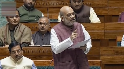 Union home minister Amit Shah in Lok Sabha on Wednesday. (PTI) (HT_PRINT) Union home minister Amit Shah in Lok Sabha on Wednesday. (PTI) (HT_PRINT)