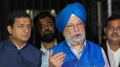 Union minister Hardeep Singh Puri speaks to media along with BJP leader Anil Baluni in Delhi (PTI FILE PHOTO) Union minister Hardeep Singh Puri speaks to media along with BJP leader Anil Baluni in Delhi (PTI FILE PHOTO)