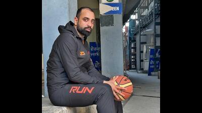 Vishesh Bhriguvanshi, the captain of Indian national basketball team, is in the city for the National Basketball Championships. (Gurpreet Singh/HT) Vishesh Bhriguvanshi, the captain of Indian national basketball team, is in the city for the National Basketball Championships. (Gurpreet Singh/HT)