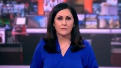 BBC anchor shows middle finger on live broadcast BBC anchor shows middle finger on live broadcast