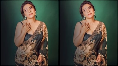 Kajol's gorgeous saree is from designer brand Astha Narang and comes with a whopping price tag of <span class='webrupee'>₹</span>52,000. While her styling was expertly done by celebrity fashion stylist Aastha Sharma. (Instagram/@kajol) Kajol's gorgeous saree is from designer brand Astha Narang and comes with a whopping price tag of <span class='webrupee'>₹</span>52,000. While her styling was expertly done by celebrity fashion stylist Aastha Sharma. (Instagram/@kajol)