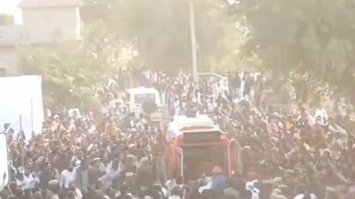 Hundreds of supporters gather in Rajasthan to pay last respects to Karni Sena chief Hundreds of supporters gather in Rajasthan to pay last respects to Karni Sena chief
