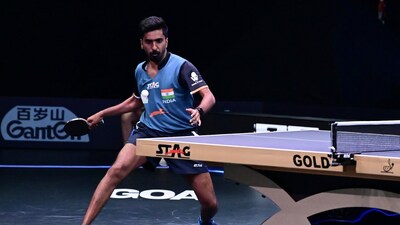G Sathiyan in action during WTT Contender 2023 (WTT) G Sathiyan in action during WTT Contender 2023 (WTT)