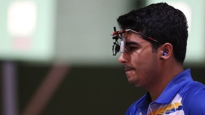 Saurabh Chaudhary in action. Saurabh Chaudhary in action.