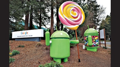 Android installations at the Google campus in California. (Getty Images) Android installations at the Google campus in California. (Getty Images)