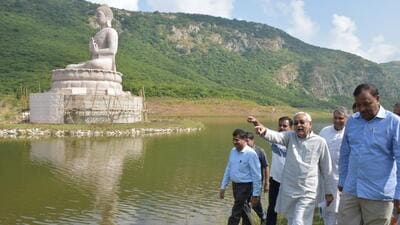 CM Nitish Kumar in Rajgir. (HT file)