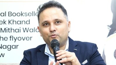 Amish Tripathi during his visit to Lucknow (HT Photo) Amish Tripathi during his visit to Lucknow (HT Photo)