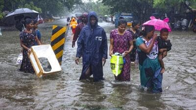 Five days after heavy rains due to Michaung cyclone, Chennai still battles wreckage of civil infrastructure and power cut offs. (PTI)