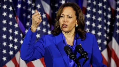 U.S. Vice President, Kamala Harris, 59, retained the number three spot. (Bloomberg) U.S. Vice President, Kamala Harris, 59, retained the number three spot. (Bloomberg)