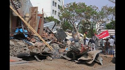 Notices were served to 30 illegal structures under section 53 of the Maharashtra Regional Town Planning Act. (REPRESENTATIVE PIC)