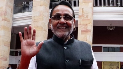 Nagpur: NCP MLA Nawab Malik during the first day of the Winter session of Maharashtra Assembly at Vidhan Bhawan. (PTI)