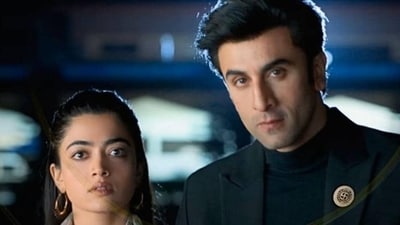 Rashmika Mandanna and Ranbir Kapoor in Animal (Film still) Rashmika Mandanna and Ranbir Kapoor in Animal (Film still)