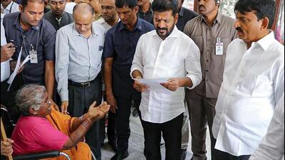 Telangana chief minister A Revanth Reddy announced that ‘praja darbar’ would be held every Friday. (PTI) Telangana chief minister A Revanth Reddy announced that ‘praja darbar’ would be held every Friday. (PTI)