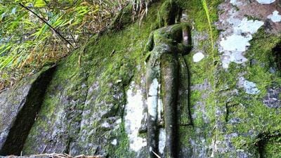 The sculptures found near the Assam Mizoram border. The sculptures found near the Assam Mizoram border.