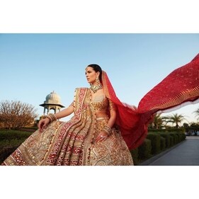 Nataša Stanković, wife of Indian cricketer Hardik Himanshu Pandya, during her vow renewal ceremony in Udaipur, Rajasthan (Instagram) Nataša Stanković, wife of Indian cricketer Hardik Himanshu Pandya, during her vow renewal ceremony in Udaipur, Rajasthan (Instagram)