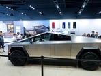 Tesla's new Cybertruck is shown on display at a Tesla store in San Diego, California, U.S., November 20, 2023. 