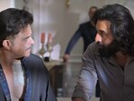 Anil Kapoor and Ranbir Kapoor in a still from Animal. Anil Kapoor and Ranbir Kapoor in a still from Animal.
