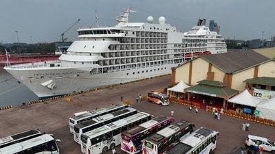 The port expects to welcome a total of 10 cruise vessels during the current season, with arrivals continuing until the second week of May 2024. (ANI) The port expects to welcome a total of 10 cruise vessels during the current season, with arrivals continuing until the second week of May 2024. (ANI)
