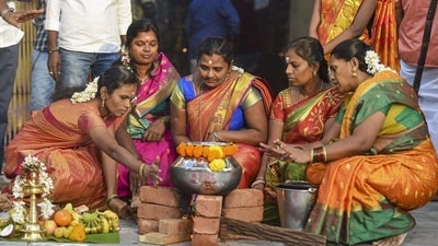 Pongal, Tamil &nbsp;Nadu: Pongal, signaling the conclusion of the harvest season, typically occurs in mid-January. Widely celebrated in South India, especially in Andhra Pradesh and Tamil Nadu, the festival starts on January 15 and continues until January 18.&nbsp; (PTI)