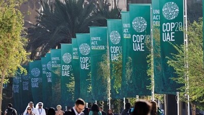 Delegates walk at the United Nations Climate Change Conference COP28 in Dubai, United Arab Emirates, December 8, 2023. (REUTERS) Delegates walk at the United Nations Climate Change Conference COP28 in Dubai, United Arab Emirates, December 8, 2023. (REUTERS)