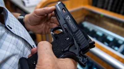 FILE - New York can continue to enforce laws banning firearms in sensitive locations, a federal appeals court ruled Friday, Dec. 8, 2023 in its first broad review of a host of new gun rules passed in the state after a landmark Supreme Court ruling last year.(AP Photo/Brittainy Newman, File) (AP) FILE - New York can continue to enforce laws banning firearms in sensitive locations, a federal appeals court ruled Friday, Dec. 8, 2023 in its first broad review of a host of new gun rules passed in the state after a landmark Supreme Court ruling last year.(AP Photo/Brittainy Newman, File) (AP)