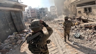 Israeli soldiers operate in the Gaza Strip amid the ongoing conflict between Israel and the Palestinian Islamist group Hamas. (Reuters)