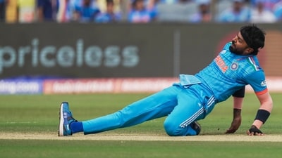 India's Hardik Pandya was injured during the match against Bangladesh in 2023 World Cup (PTI) India's Hardik Pandya was injured during the match against Bangladesh in 2023 World Cup (PTI)