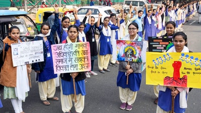 Human Rights Day is observed annually on December 10 to commemorate the adoption and proclamation of the Universal Declaration of Human Rights (UDHR) by the United Nations General Assembly on December 10, 1948. The theme chosen for the 2023 celebrations is “Freedom, Equality, and Justice for All.” (PTI) Human Rights Day is observed annually on December 10 to commemorate the adoption and proclamation of the Universal Declaration of Human Rights (UDHR) by the United Nations General Assembly on December 10, 1948. The theme chosen for the 2023 celebrations is “Freedom, Equality, and Justice for All.” (PTI)
