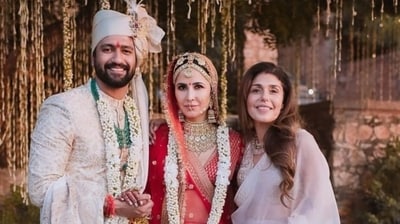 Vicky Kaushal and Katrina Kaif held hands in the unseen pic from their wedding day. Vicky Kaushal and Katrina Kaif held hands in the unseen pic from their wedding day.