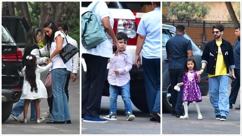 Neha Dhupia, Kareena Kapoor's son Jeh and Neil Nitin Mukesh were also seen. Neha Dhupia, Kareena Kapoor's son Jeh and Neil Nitin Mukesh were also seen.