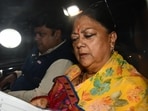 Former chief minister of Rajasthan, Vasundhara Raje, coming out after meeting with  President of the Bharatiya Janata Party  JP Nadda last week. 
