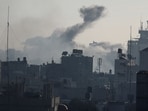 Israel-Hamas War: Smoke rises after Israeli strikes, amid the ongoing conflict between Israel and Hamas. 