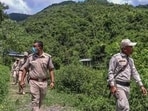 A police patrol party in a violence-hit area of Manipur. (AFP) A police patrol party in a violence-hit area of Manipur. (AFP)