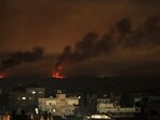 Israeli bombardment of Khan Yunis in the southern Gaza Strip as more civilians scramble for survival. (AFP) Israeli bombardment of Khan Yunis in the southern Gaza Strip as more civilians scramble for survival. (AFP)