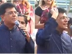 Piyush Goyal inaugurating One Bharat Sari Walkathon in Mumbai. Piyush Goyal inaugurating One Bharat Sari Walkathon in Mumbai.