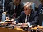 Israel-Hamas War: UN Secretary-General Antonio Guterres speaks during a United Nations Security Council meeting on Gaza.