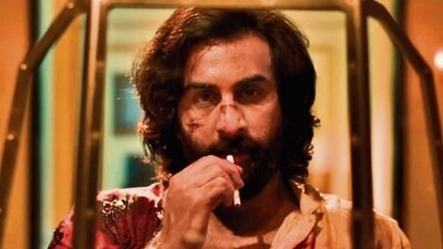 Ranbir Kapoor in a still from Animal. Ranbir Kapoor in a still from Animal.