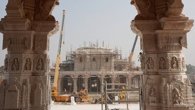 "The sanctum sanctorum of Lord Shri Ramlala is almost ready. Recently, the lighting-fitting work has also been completed. I am sharing some photographs with you," the general secretary of the Trust, Champat Rai, informed through a post on X.&nbsp; (Ram Janmabhoomi Teerth Kshetra-X)