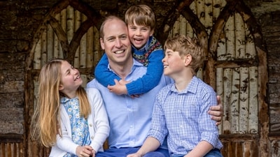 Prince William, the Prince of Wales, sits with his children Princess Charlotte, Prince Louis and Prince George (AP) Prince William, the Prince of Wales, sits with his children Princess Charlotte, Prince Louis and Prince George (AP)