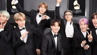 BTS at Grammy Awards: V, Suga, Jin, Jungkook, RM, Jimin and J-Hope's first Grammy appearance. BTS at Grammy Awards: V, Suga, Jin, Jungkook, RM, Jimin and J-Hope's first Grammy appearance.