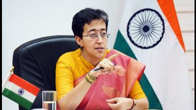 Delhi PWD minister Atishi held a review meeting of PWD officials and the daily reports over the status of street lights across city roads. (ANI photo) Delhi PWD minister Atishi held a review meeting of PWD officials and the daily reports over the status of street lights across city roads. (ANI photo)