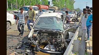 In Punjab in 2022, 6,122 road accidents caused 4,688 deaths and 3,372 injuries (HT File Photo) In Punjab in 2022, 6,122 road accidents caused 4,688 deaths and 3,372 injuries (HT File Photo)