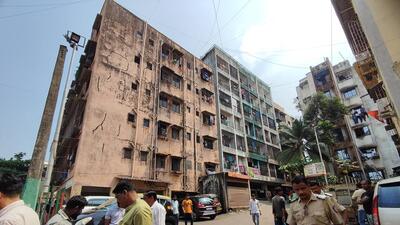 Navi Mumbai, India - Dec. 7, 2023:Flat owners in the illegal building in Nerul were given final notice to vacate by NMMC at Nerul in Navi Mumbai, India, on Thursday, December 7, 2023. (Photo by Bachchan Kumar/ HT PHOTO) (HT PHOTO) Navi Mumbai, India - Dec. 7, 2023:Flat owners in the illegal building in Nerul were given final notice to vacate by NMMC at Nerul in Navi Mumbai, India, on Thursday, December 7, 2023. (Photo by Bachchan Kumar/ HT PHOTO) (HT PHOTO)