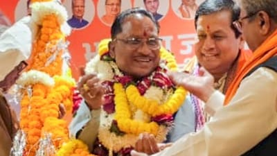 Vishnu Deo Sai's name was announced as the new chief minister of Chhattisgarh. (PTI) Vishnu Deo Sai's name was announced as the new chief minister of Chhattisgarh. (PTI)