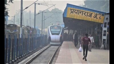 The pod hotel is being set up in the old booking office on the Civil Lines side of Prayagraj Junction near the old and dismantled footover bridge (File)