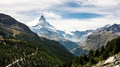 Matterhorn, Switzerland/Italy: The Matterhorn was first successfully climbed in 1865, with British mountaineer Edward Whymper credited as the first person to reach the summit. If you're planning a trip, consider visiting between July and September for optimal hiking conditions and clear views. (Unsplash) Matterhorn, Switzerland/Italy: The Matterhorn was first successfully climbed in 1865, with British mountaineer Edward Whymper credited as the first person to reach the summit. If you're planning a trip, consider visiting between July and September for optimal hiking conditions and clear views. (Unsplash)