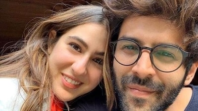 Sara Ali Khan and Kartik Aaryan in a pic from the time when they worked together on Love Aaj Kal.