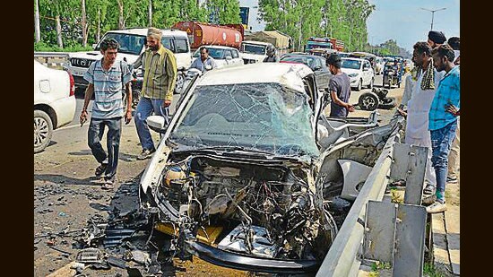 In Punjab in 2022, 6,122 road accidents caused 4,688 deaths and 3,372 injuries (HT File Photo)