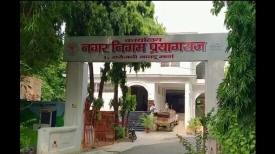 Prayagraj Municipal Corporation office. (HT photo)